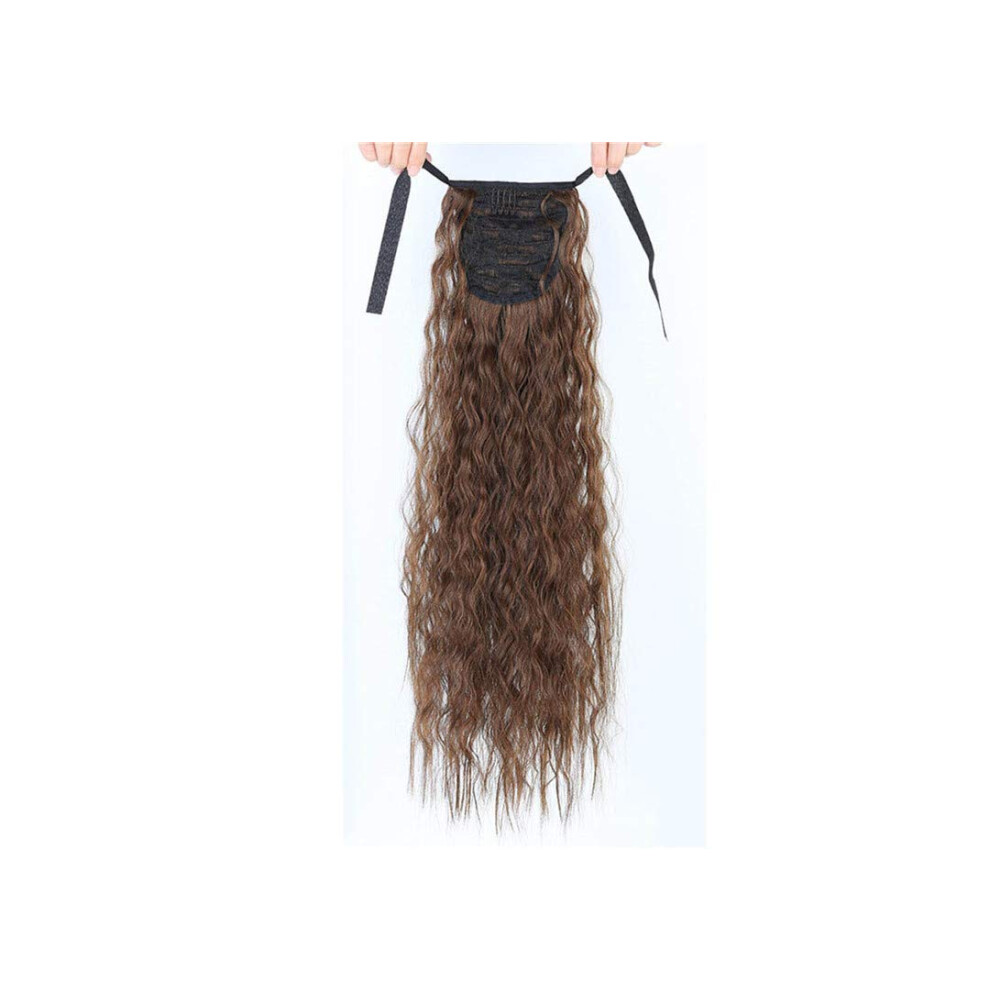 18 Inch Wave Curly Clip In Ponytail Hair Extension Heat Resistant Synthetic Hairpiece