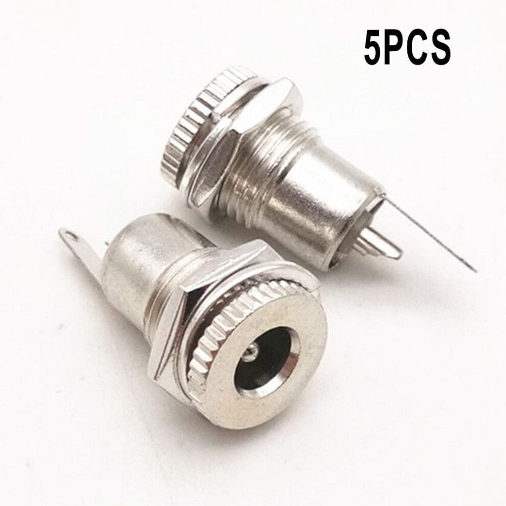 5Pcs Dc Power Connector Socket Female Panel Mount Dc5.5*2.1Mm 9175034943782