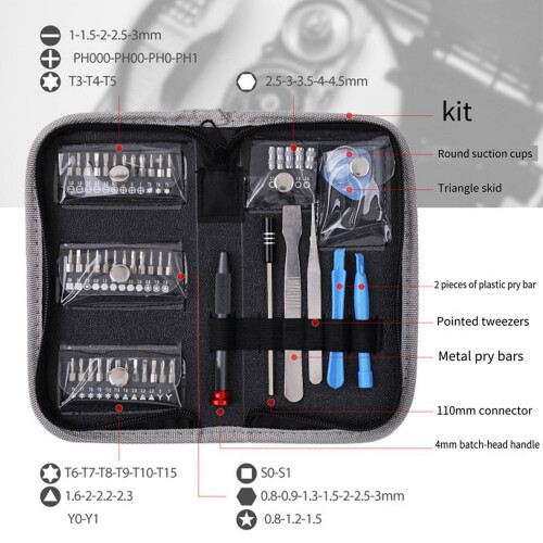 49 Pieces of Mobile Phone Maintenance Tool Set-Flower-Shaped Triangular Precision Screwdriver Set 2