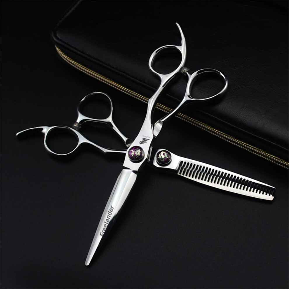 Professional 6.0 Inch Hair Cutting Scissors Set with Thinning Shears, Japanese Steel, Salon Quality