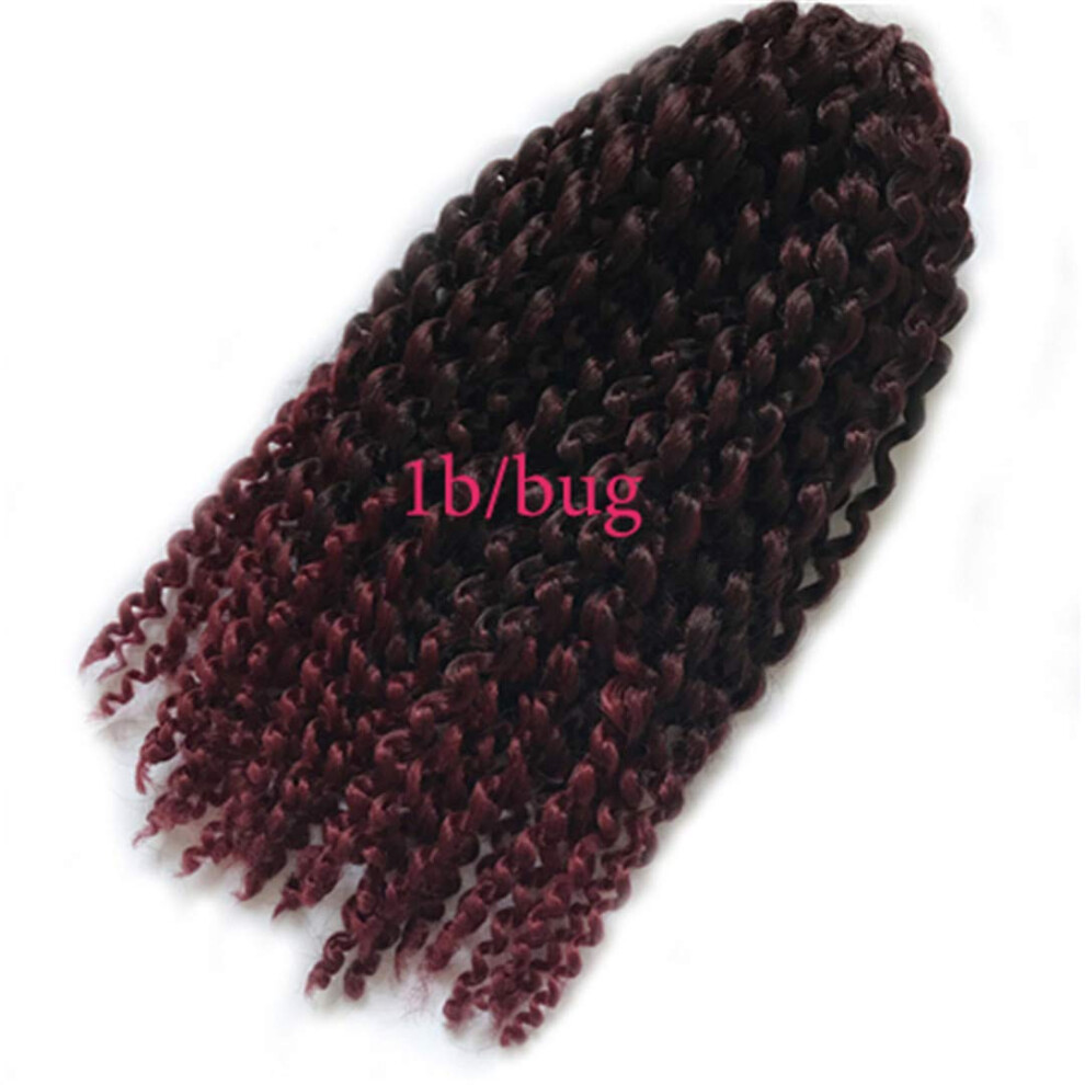 Crochet Braiding Hair 12 Inch Ombre Synthetic Curly Hair Extensions Natural Curly Texture 30 Strands