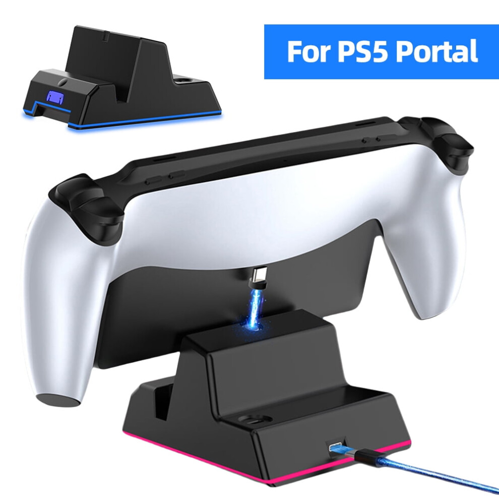 Jixopn Magnetic Charging Dock Station With Indicator Stand Holder For Ps5 Portal Light 9482828978548