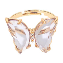 Jacenvly 2024 New Gifts Color Transparent Live Mouth Ring Female Ins Net Red Girl Fashion Ring Father'S Day Gifts From Daughter