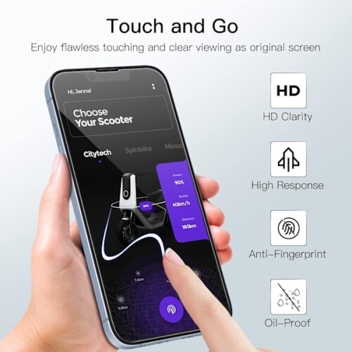 Συσκευασία 3 τεμαχίων συμβατή με iPhone13 Προστατευτικό οθόνης από σκληρυμένο γυαλί 2
