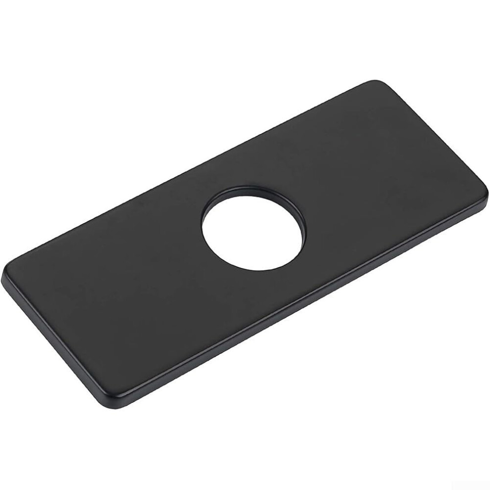 304 Stainless Steel Faucet Hole Cover Deck Plate For Bathroom Sink, Singlehole Compatible, Black 9365369256873