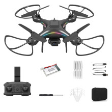 Zeceouar Drone con fotocamera Nuovo tipo di drone con luci colorate e obiettivo ad altezza fissa Fotografia aerea, drone giocattolo con telecomando
