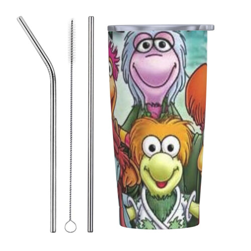 Fraggle Rock20OZ Tumbler, Κούπα αυτοκινήτου ταξιδιού με μόνωση κενού από ανοξείδωτο ατσάλι,