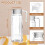 Jetcloudlive2Pack1.1L πλαστική κανάτα με καπάκι, δοχείο νερού χωρίς BPA, ραβδωτό σχέδιο, 2