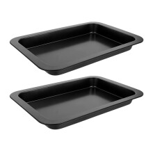 Bakeware2kpl hiiliteräksestä valmistettu leivinpannu pieni paahtoleivänpaahdin uunipannu tarttumaton levy