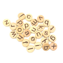 Eease78 stuks houten letters AZ hoofdletters schijven knutselwerk voor spelling leren 13mm7mm