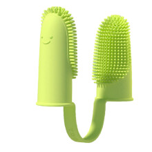 Dog Finger Toothbrush 360 Teeth Cleaning Brush for Small to Large Dogs and Cats Green 1 Count