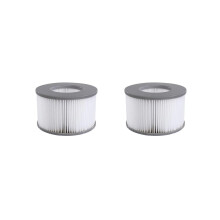 Inflatable Hot Tub Spa Pool Filter Cartridge Replacement 2 Pack for Indoor Outdoor Use (White)