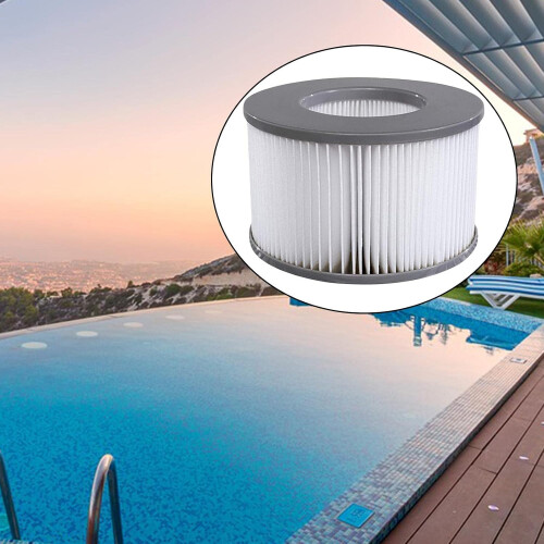 Inflatable Hot Tub Spa Pool Filter Cartridge Replacement 2 Pack for Indoor Outdoor Use (White) 2