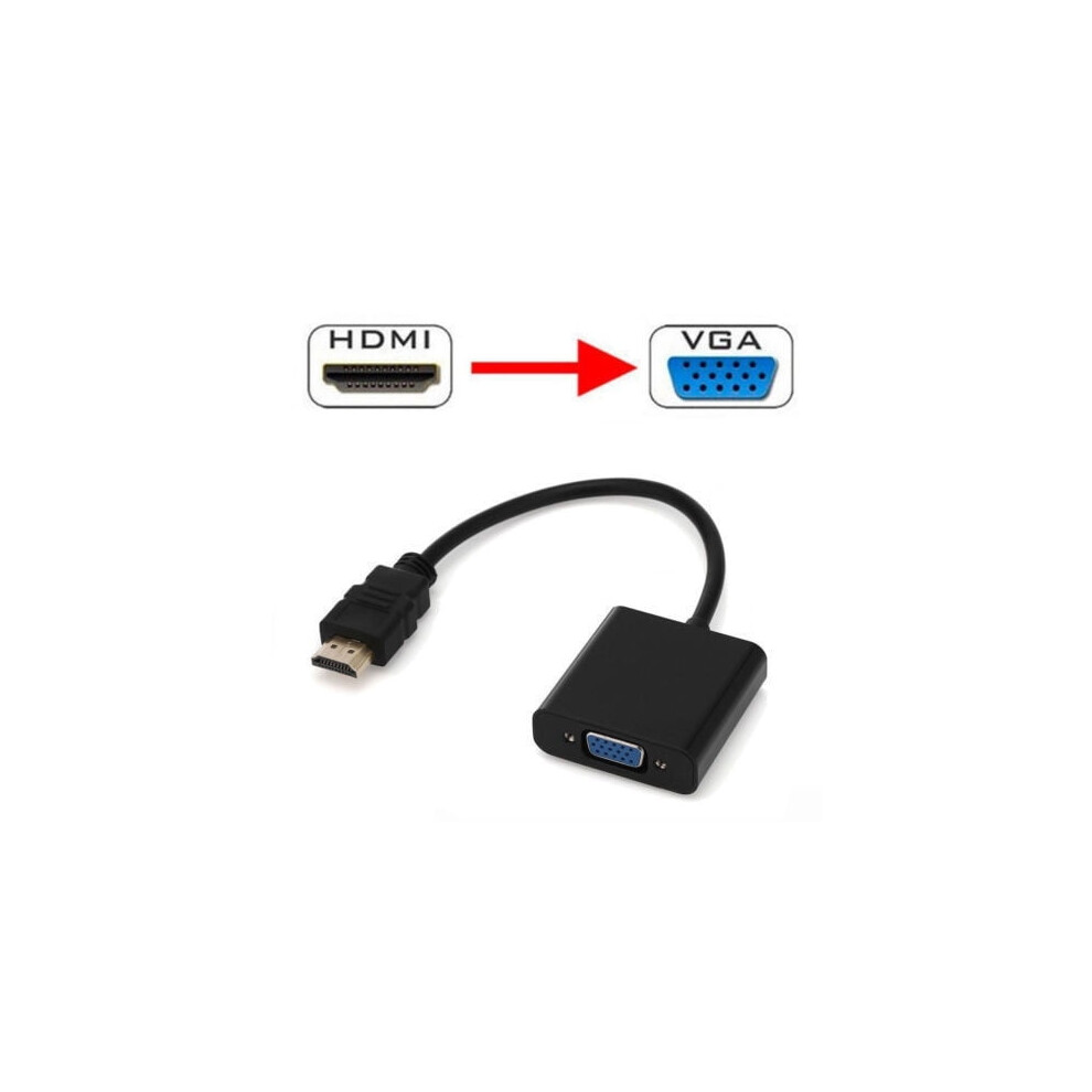 Hdmi Male To Vga Female Video Cable Cord Converter Adapter For Pc Monitor 1080P 9482726592204