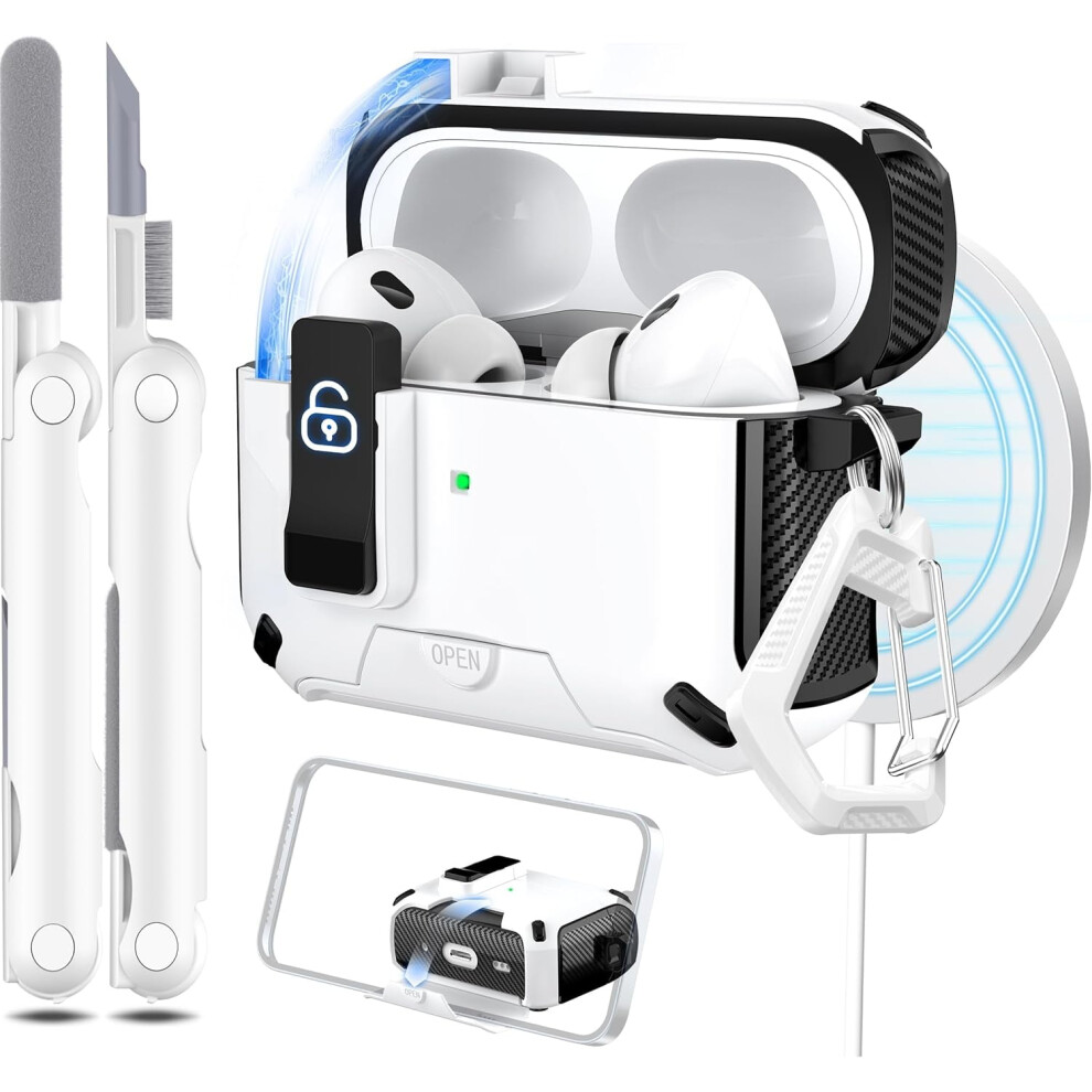 For Compatible With Airpods Pro 2Nd/1St Generation Case Cover, Compatible With Magsafe, Magnetic Automatic Lock, Charging Port 9482726592143