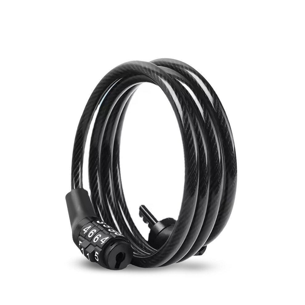 Keyless Bike Cable Lock With Preset Numeric Combination For Bicycle, Helmet, Luggage Antitheft (1 Pack) 9044945122169