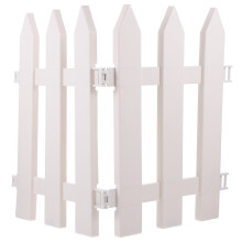 White 2 Pcs Plastic Gardening Decor Christmas Buildings Lattice for Fence Border The Flower Bed