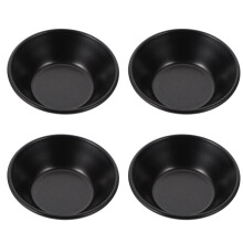 4 Pcs Mini Pie Pans Non-stick Baking Molds Practical Bread Molds (Black)