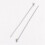 200 pcs Silver plated hat pins with ball 70 mm. long 1