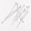 200 pcs Silver plated hat pins with ball 70 mm. long 2