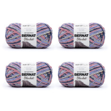 Bernat Blanket #6 Super Bulky Polyester Yarn, Dusk Horizon 10.5oz/300g, 220 Yards (4 Pack)
