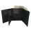 Spacious men's leather wallet with 12 card slots - Black 2