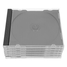 CD Disc Case Plastic Sleeves Blank Cases Circle Purse Clear Cds Container Jewel Round Clamshell 6 Pcs
