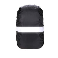 Reflective backpack rain cover - 20L capacity Black