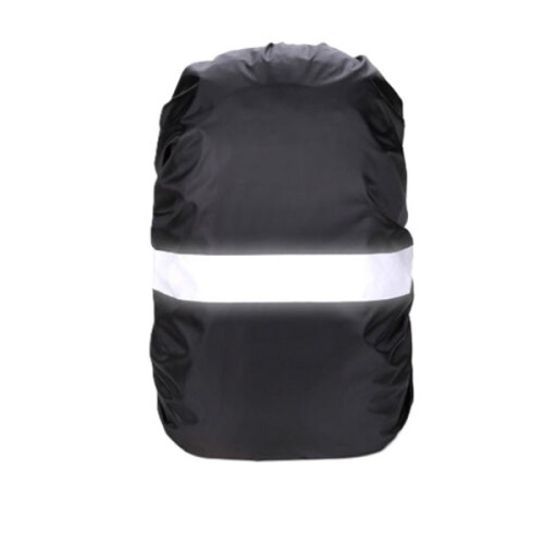 Reflective backpack rain cover - 20L capacity Black