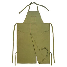 Split Leg Waterproof Apron, Soft Large Machine Washable for Hairdressers and Artists Green