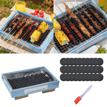 Giyblacko - Grills à barbecue jetables en liquidation avec 30 unités de charbon actif à combustion rapide - Petit grill portable idéal pour le