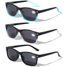 Lot de 3 paires de lunettes de soleil bifocales pour hommes et femmes - Lunettes de lecture bifocales d'extérieur avec protection UV400 +2.00