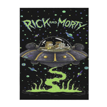 Rick und Morty Weiche und bequeme Kuscheldecke, Plüsch, leicht, warm, Flanelldecke und Überwurf für Couch, Sofa, Bett, 102 x 76 cm