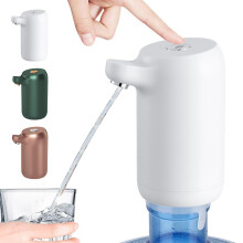 Jacenvly 5-Gallonen-Wasserspender, tragbare, USB-aufladbare Pumpe, kompatibel mit 1,32-5-Gallonen-Flaschen, Ein-Knopf-Bedienung