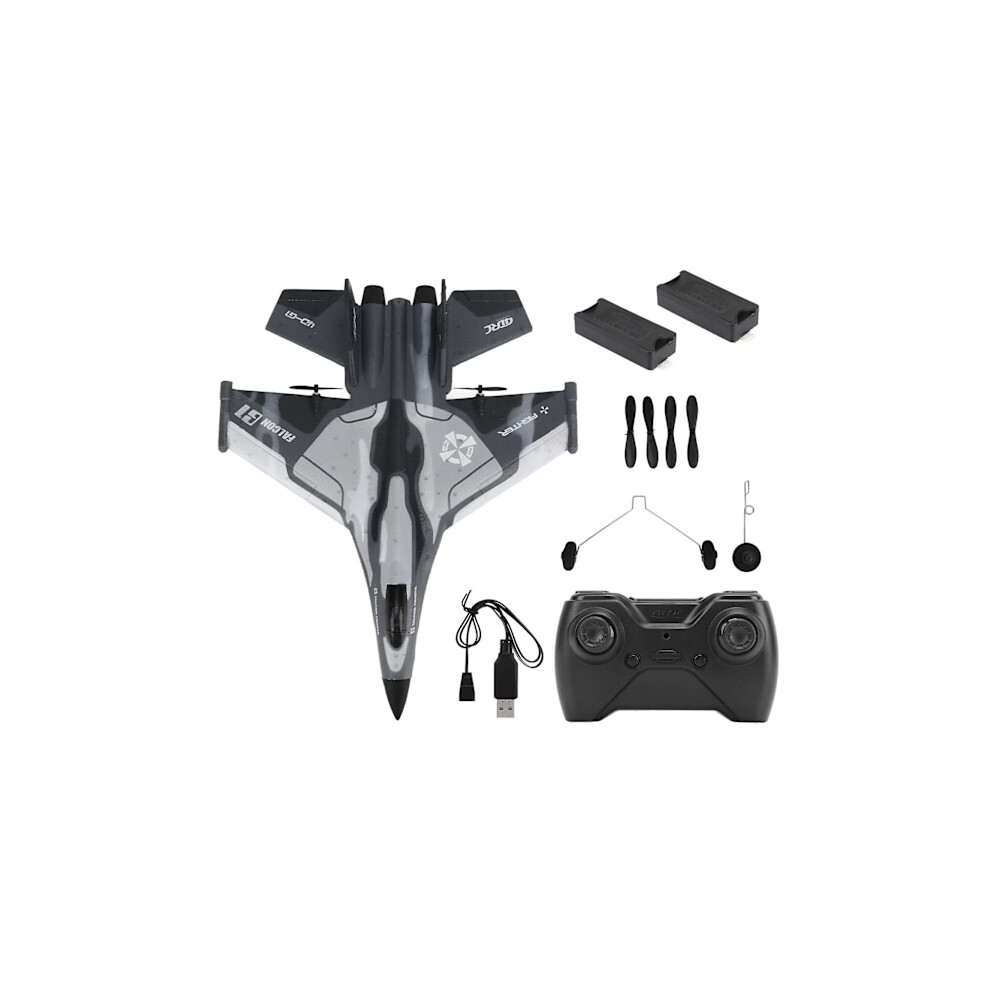Rc Glider Plane - Weight And Flexible Remote Controlled Airplane With Led - Camouflage (2 Batteries) Light/Gray 9773935135659