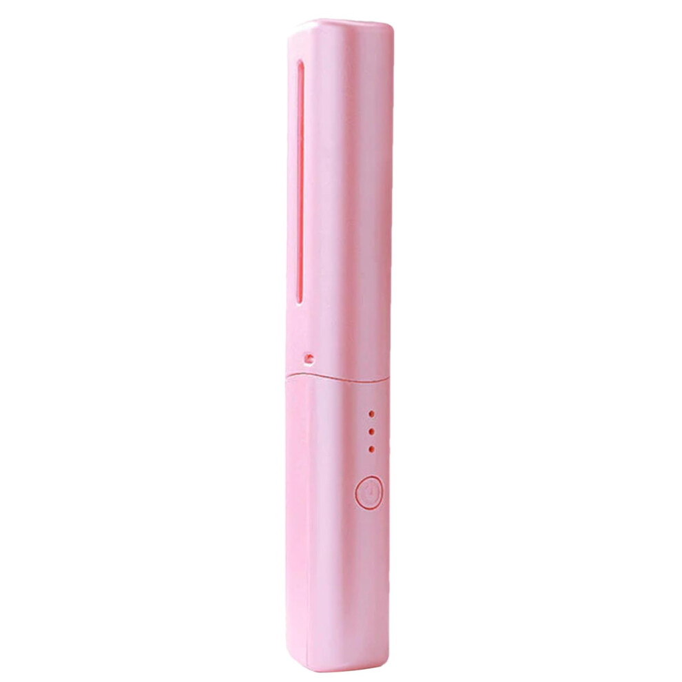 Pink Hair Straightener, 3 Levels 60S Heat Up Cordless Rechargeable Hot Comb, 4000Mah Battery Straightener Brush (Pink)
