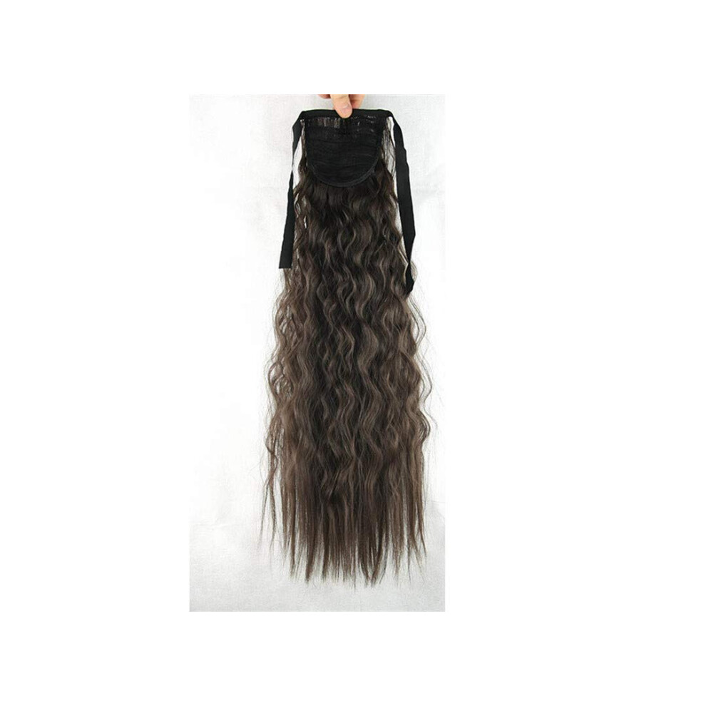 Unisex 22 Inch Kinky Curly Ponytail Hair Extension Clip In Synthetic Drawstring For Instant Volume Boost