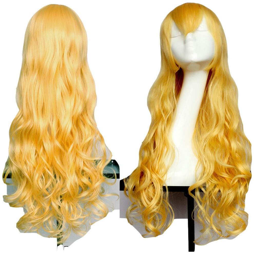 Unisex 31 Inch Colorful Long Curly Wig For Women Cosplay With Cap And Comb