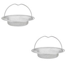 Kitchen Sink Strainer 2 Pack AntiClog Stainless Steel Drain Filter for Food Waste (11x7x2cm)
