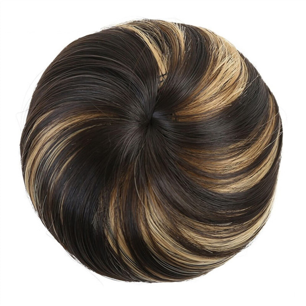 Unisex Synthetic Hair Bun With Drawstring And Comb, Curly Clipon Updo Extension For Women 58807