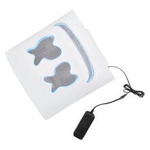 Maschera da DJ con LED in materiale EVA - Maschera festival luminosa blu
