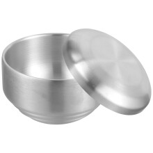 Double Insulated Korean Rice Bowl Soup Serving Bowl Housewarming Presents Rice Serving Bowl with Lid Korean Bowl Child