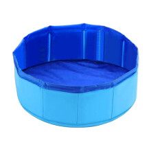 Foldable Pet Pool, Small Portable PVC Dog Swimming Pool with Anti-Slip Bathing Tub & Fish-Water Cat Toys, Compatible with V1O2