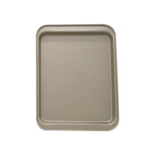 Plaque de cuisson rectangulaire en acier inoxydable avec revêtement antiadhésif doré, 33 x 23 cm (1 pièce)
