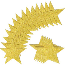 Ziediop Glitter Gold Star Paper & Cardboard Cutouts (100 Pack)
