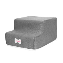 Dog Stairs for Small Dogs, Pet Stairs Toys for High Beds and Couch, Pet Ramp for Small Dogs and Cats, 2-Step Grey