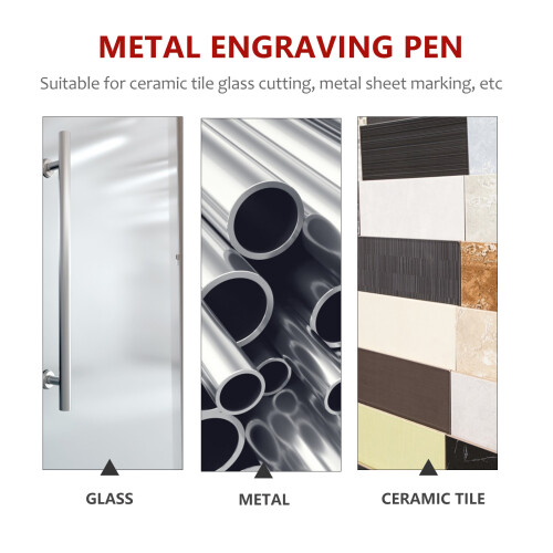 Mizh 5Pcs Durable Tungsten Carbide Scriber Practical Engraving Pens for Ceramic Glass 2