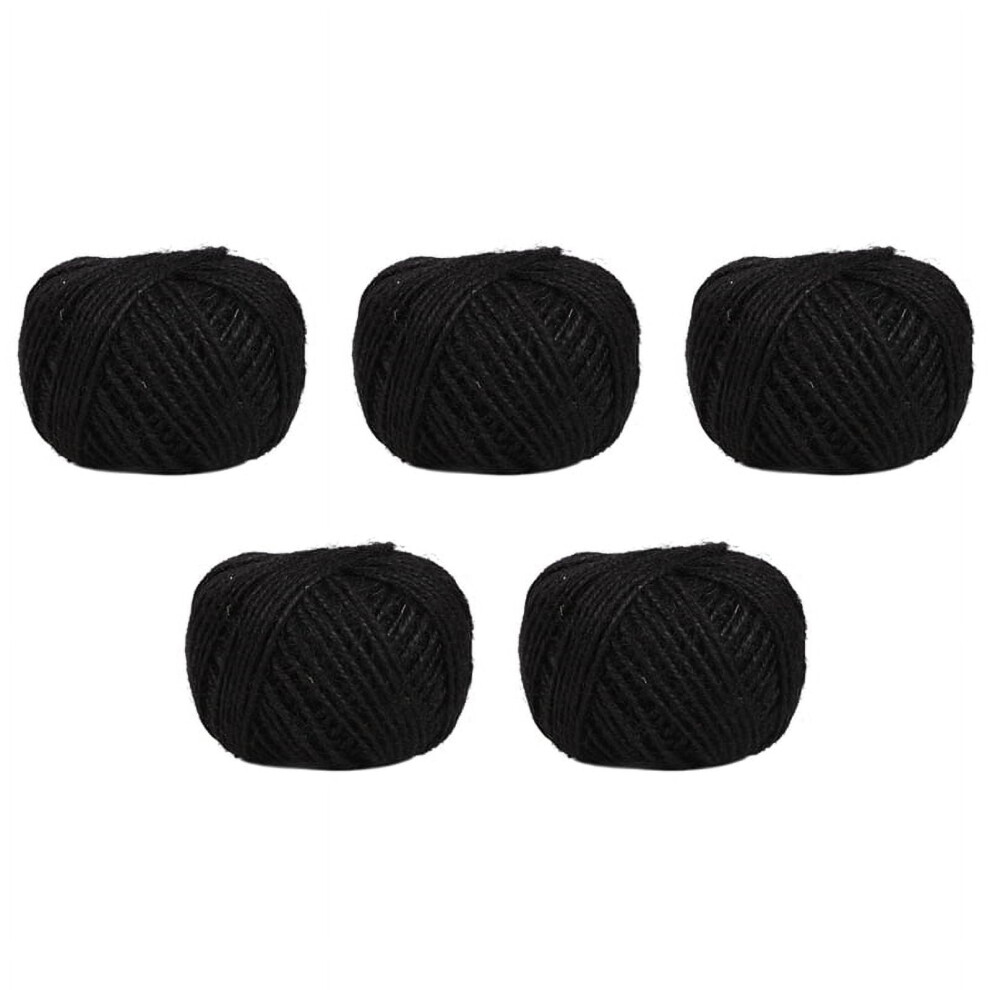5X, 50M String Rope For Crafts Scrapbooking Gardening - Black 9175034951558