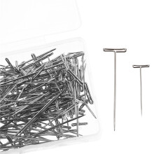 150 Pcs Wig Making Supplies Shape Design Needles Convenient Pin Stainless Steel Blocking T-Type Register Portable