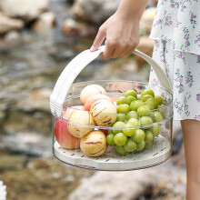 Txmfgh Rotatable Picnic Basket with Multifunctional Lid Tray, Portable Lightweight for Indoor Outdoor Use, Ideal Gift